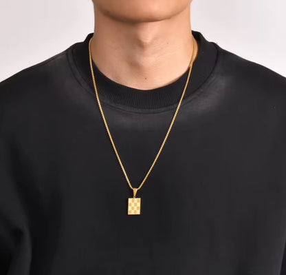 Gold Chess Necklace